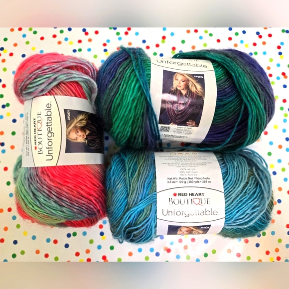 Red Heart Other - RED HEART UNFORGETTABLE YARN Tidal Dragonfly & Parrot